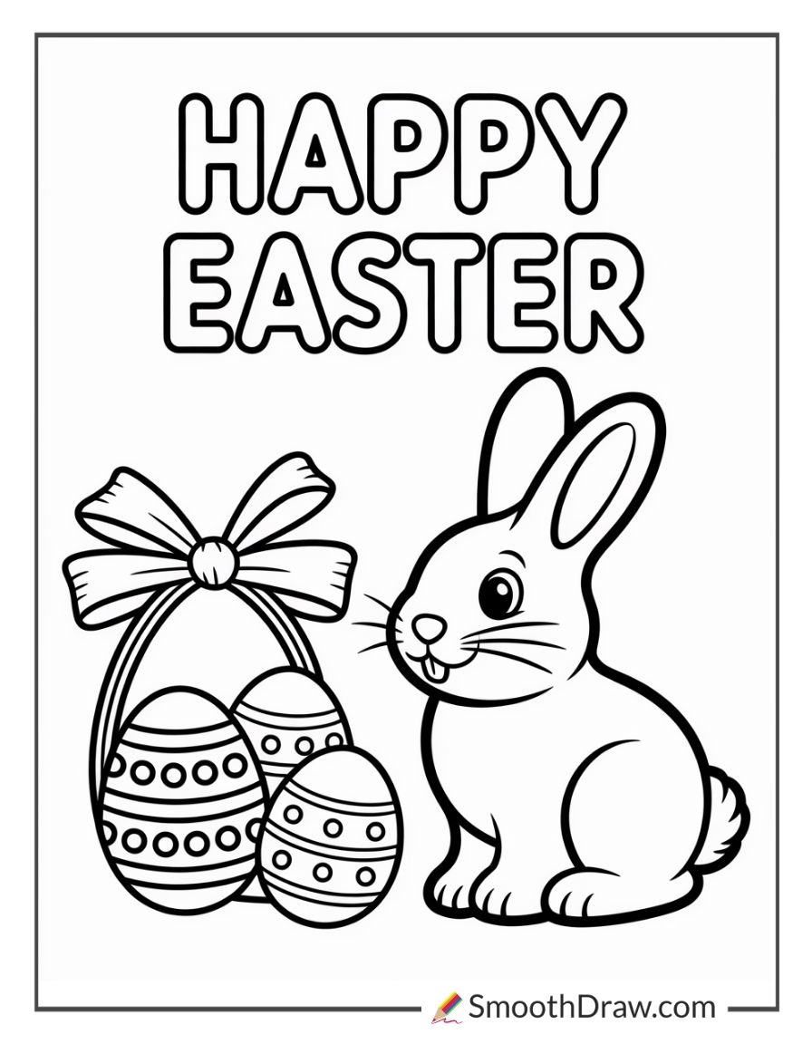 Chocolate Easter Bunny Coloring Pages