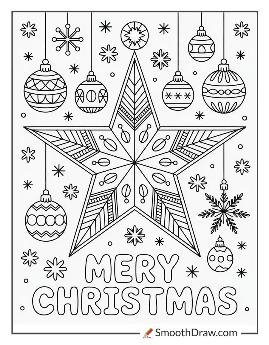 christmas star coloring pages
