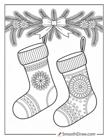 Christmas Stocking Coloring Pages For Adults