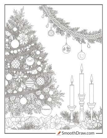 Christmas Tree Coloring Pages For Adults