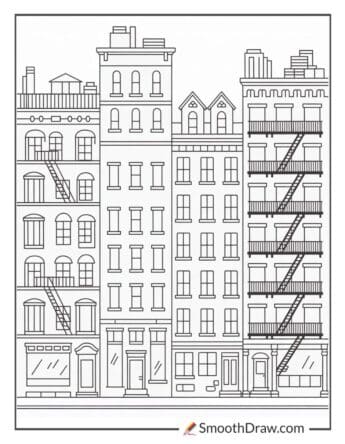 city building coloring pages