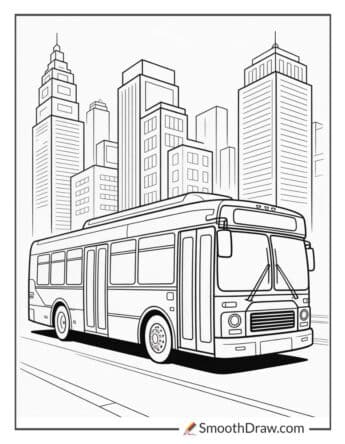 city bus coloring pages
