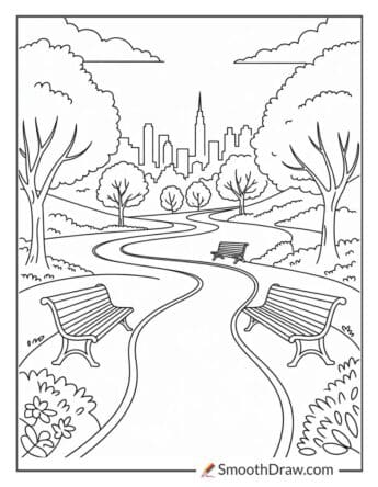 city park coloring pages