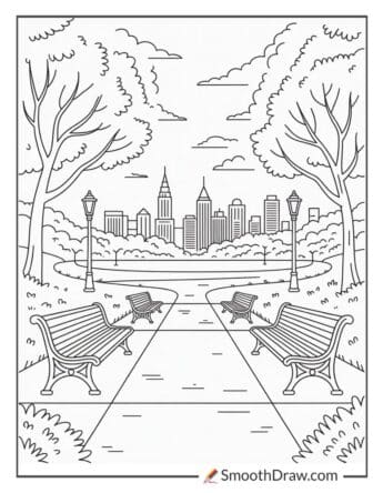 city scape coloring pages