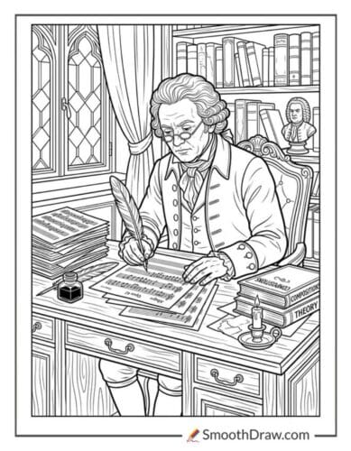 Classical Composer Writing Music