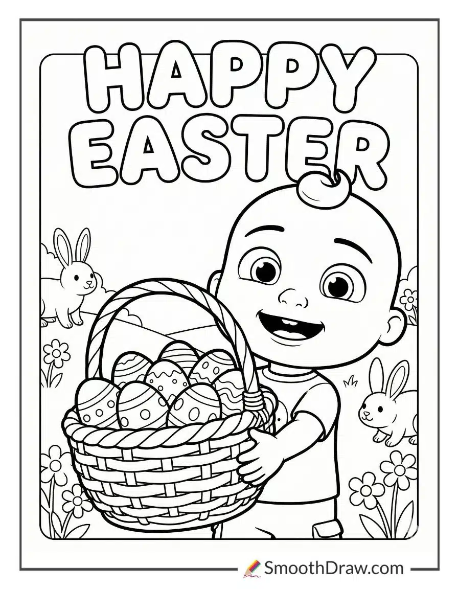 Cocomelon Easter Coloring Pages
