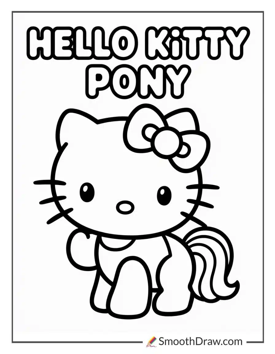 Coloring Hello Kitty Pony Coloring