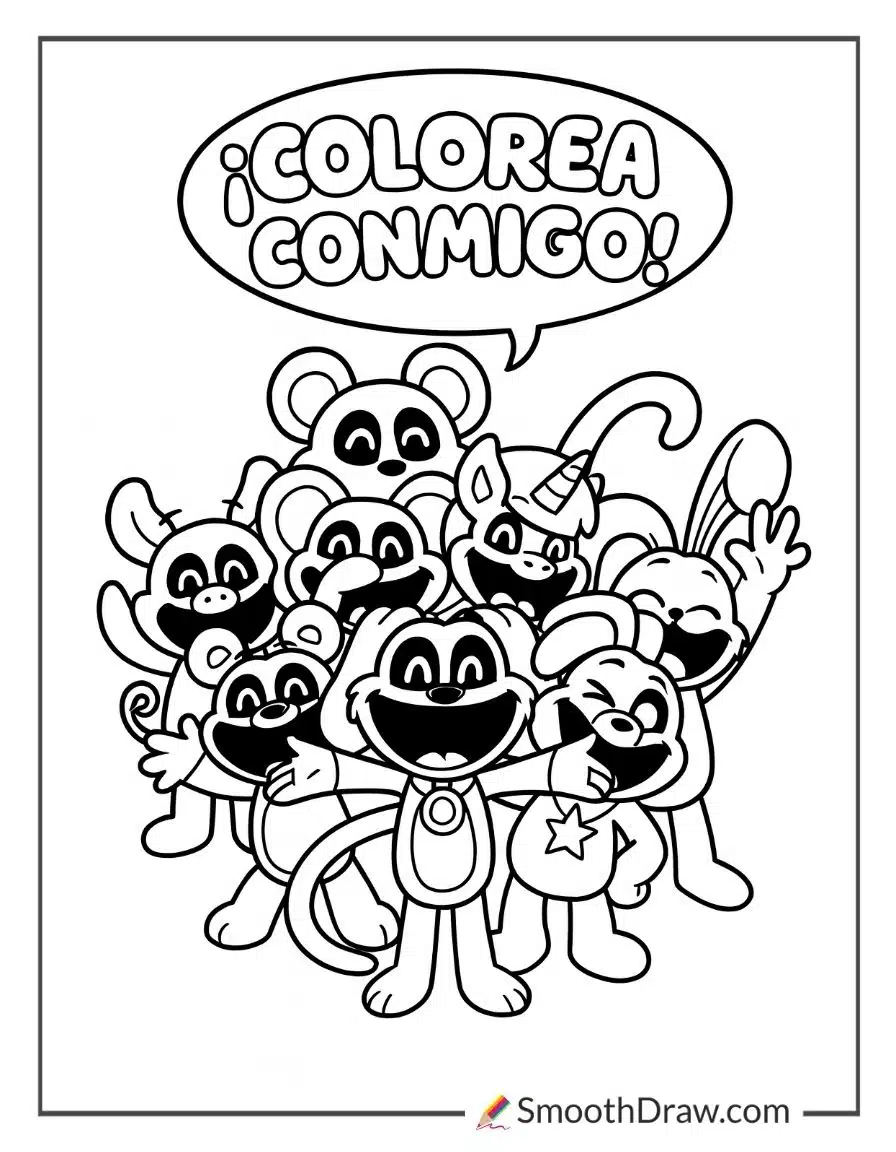 Coloring Smiling Critters Para Colorear