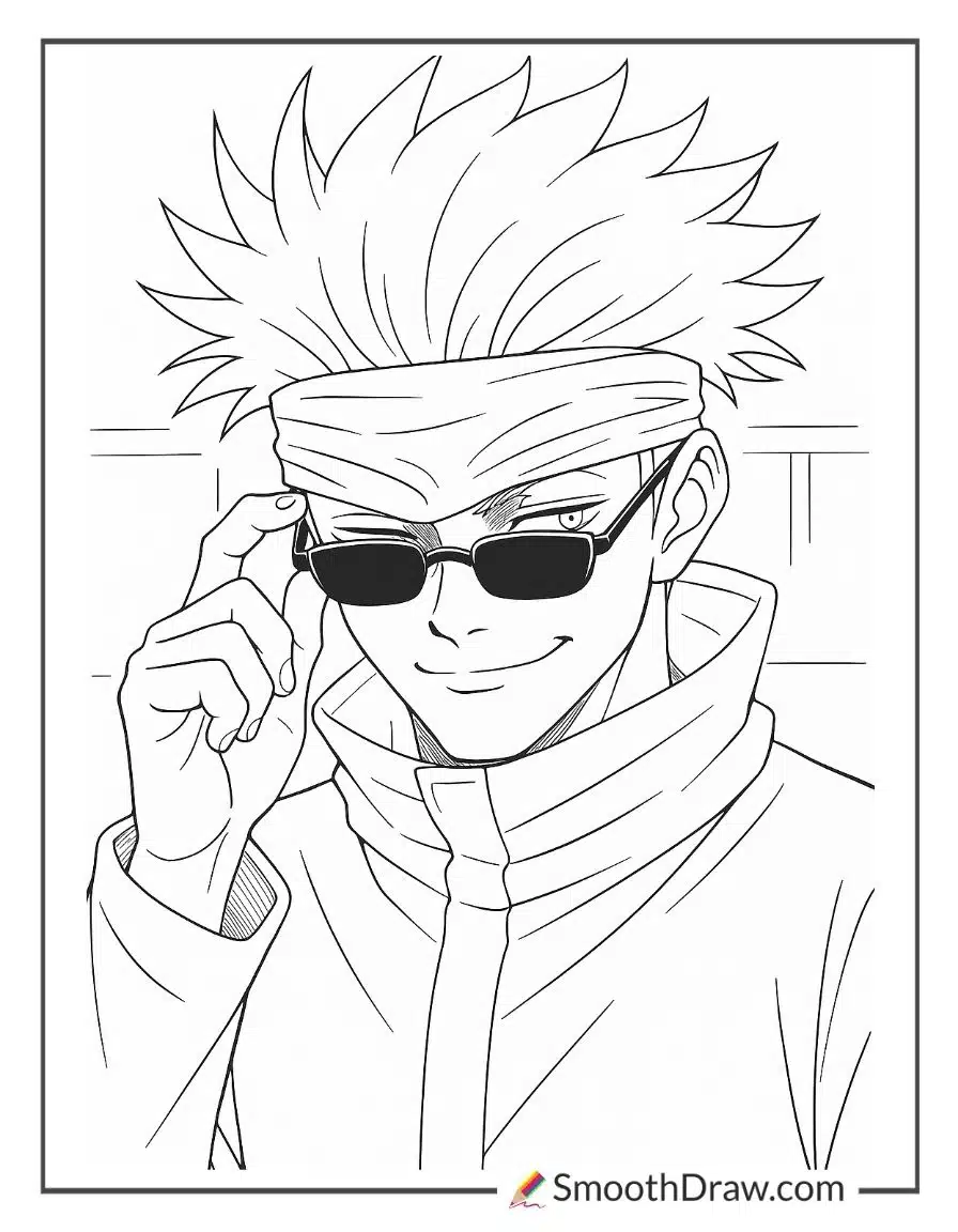 cool gojo coloring pages