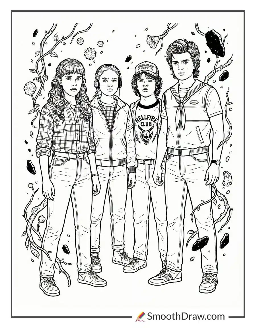 Cool Stranger Things Coloring Pages