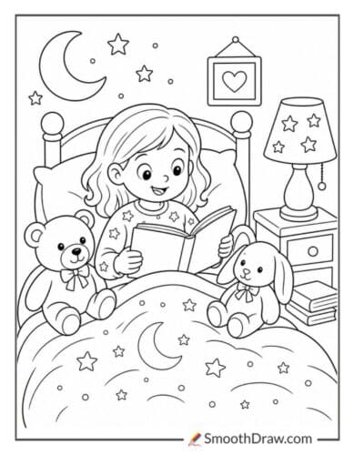 Cozy Bedtime Story With Lamp