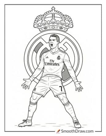 cristiano ronaldo coloring pages real madrid