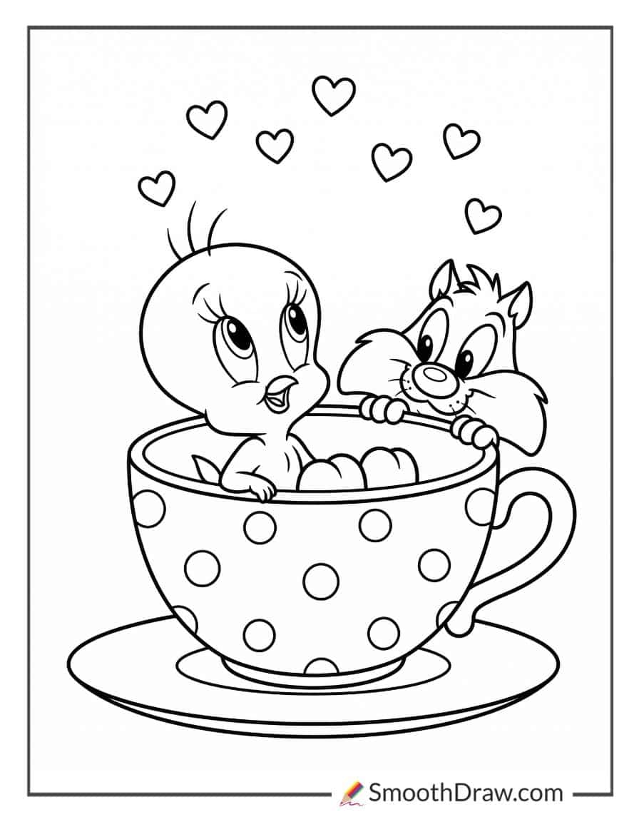 Cute Baby Looney Tunes Coloring Pages
