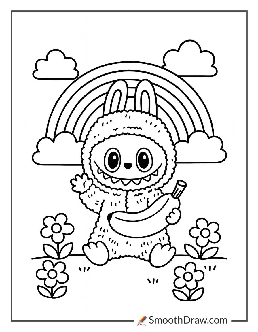 cute labubu coloring pages