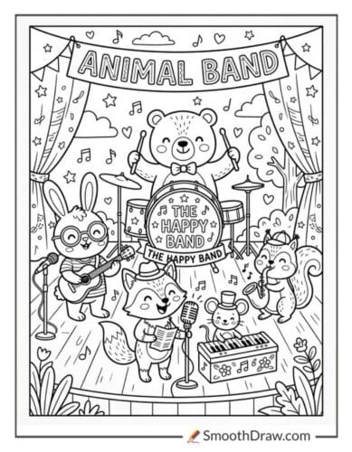 Cute Music Coloring Pages