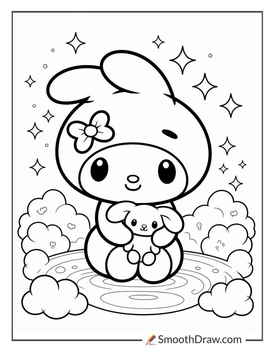 Cute My Melody Coloring Pages
