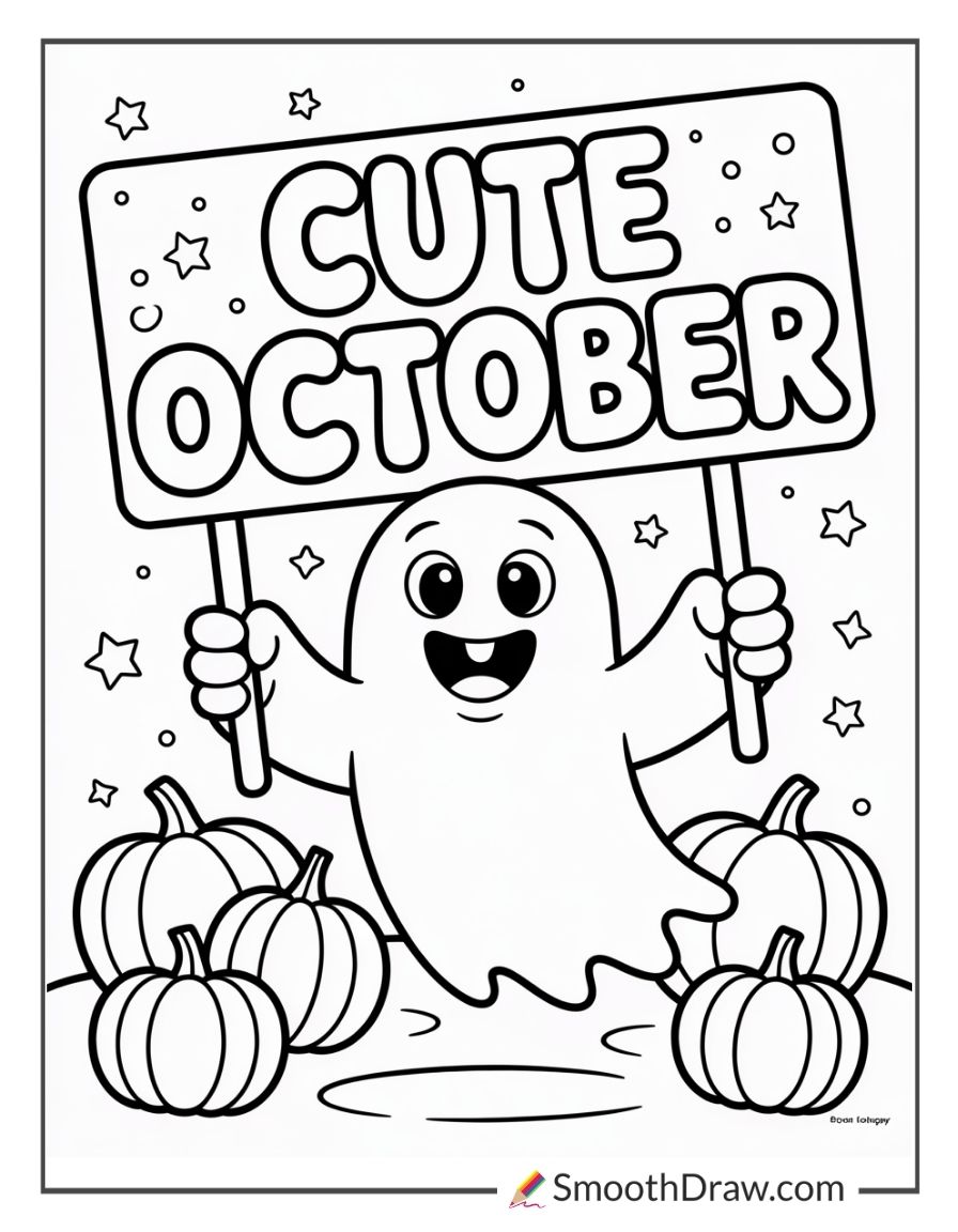 Cute October Coloring Pages