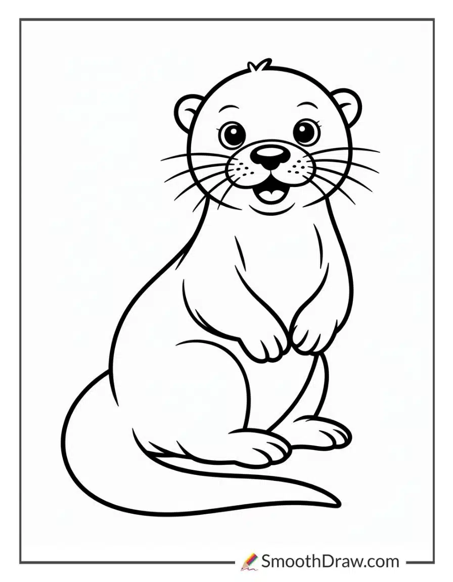 Cute Otter Coloring Pages