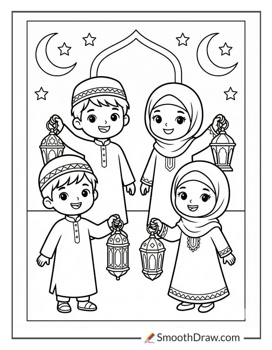 Cute Ramadan Coloring Pages