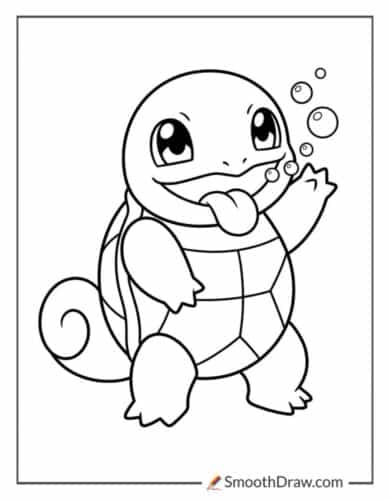 Cute Squirtle Coloring Page