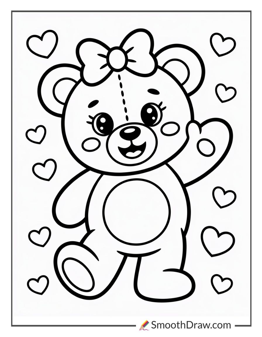Cute Teddy Bear Coloring Pages
