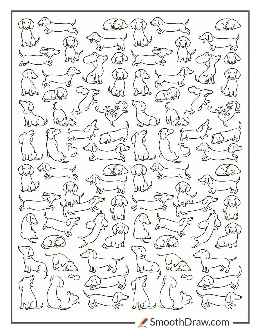 Dachshund Coloring Book