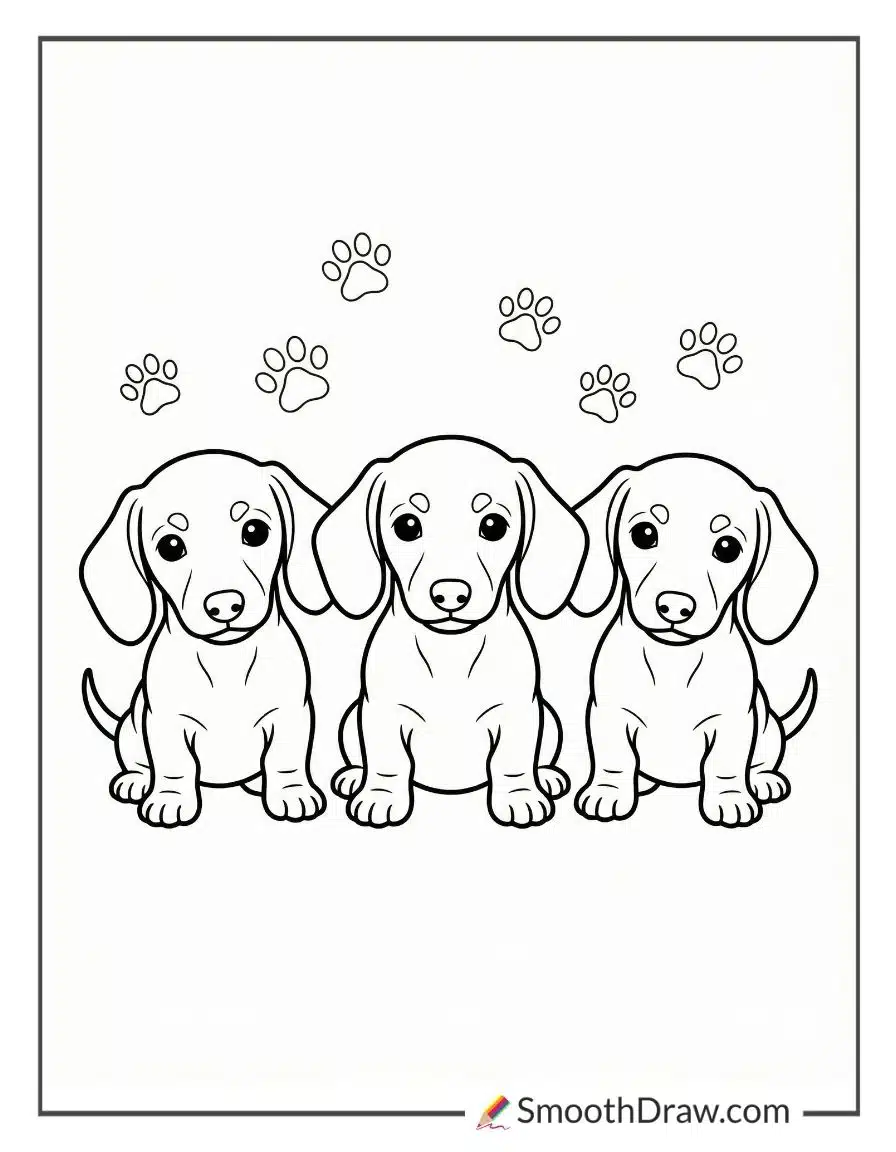 Dachshund Puppy Coloring Pages