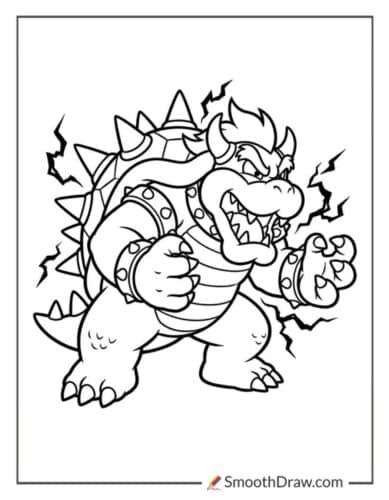 Dark Bowser Coloring Page