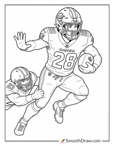 De Von Achane Breaking A Tackle