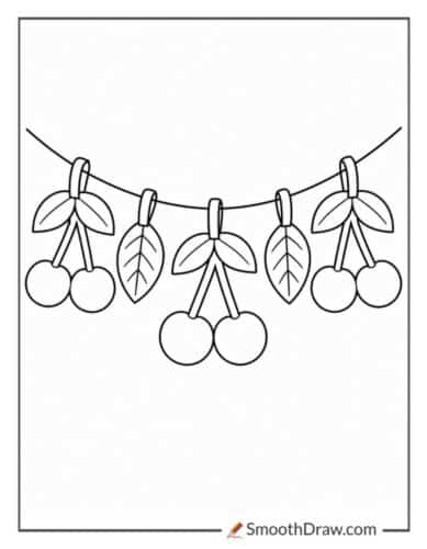 Decorative Cherry Garland For A Party