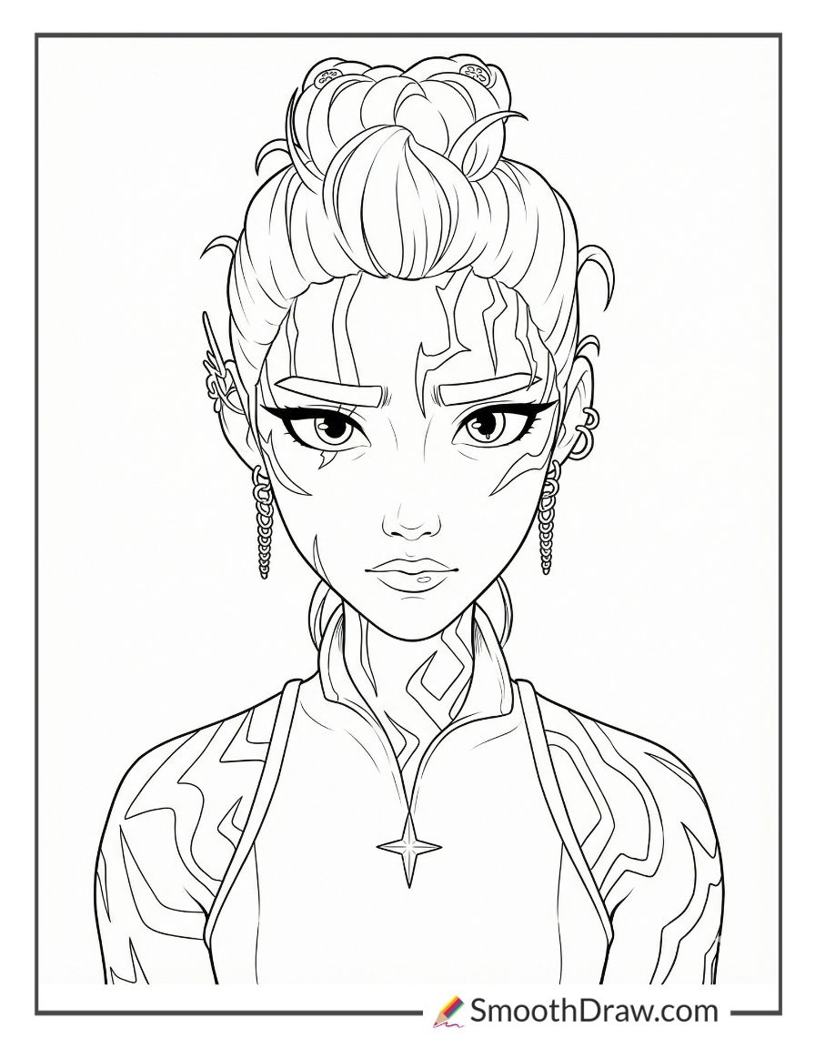 Demon Rumi Coloring Page