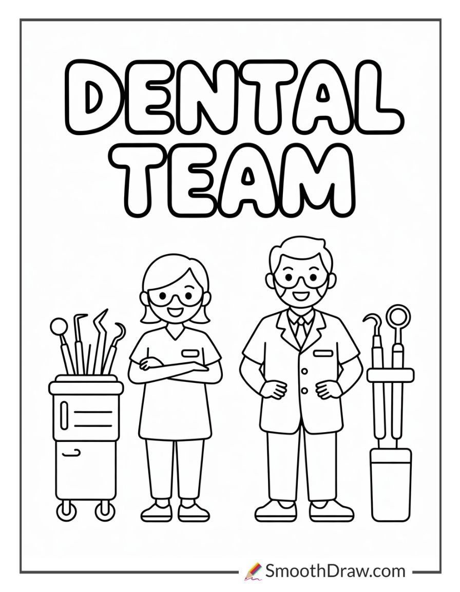 dental assistant coloring pages