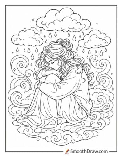 Depression Aesthetic Sad Coloring Pages