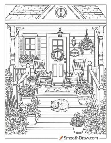Detailed Cozy Cottage Porch