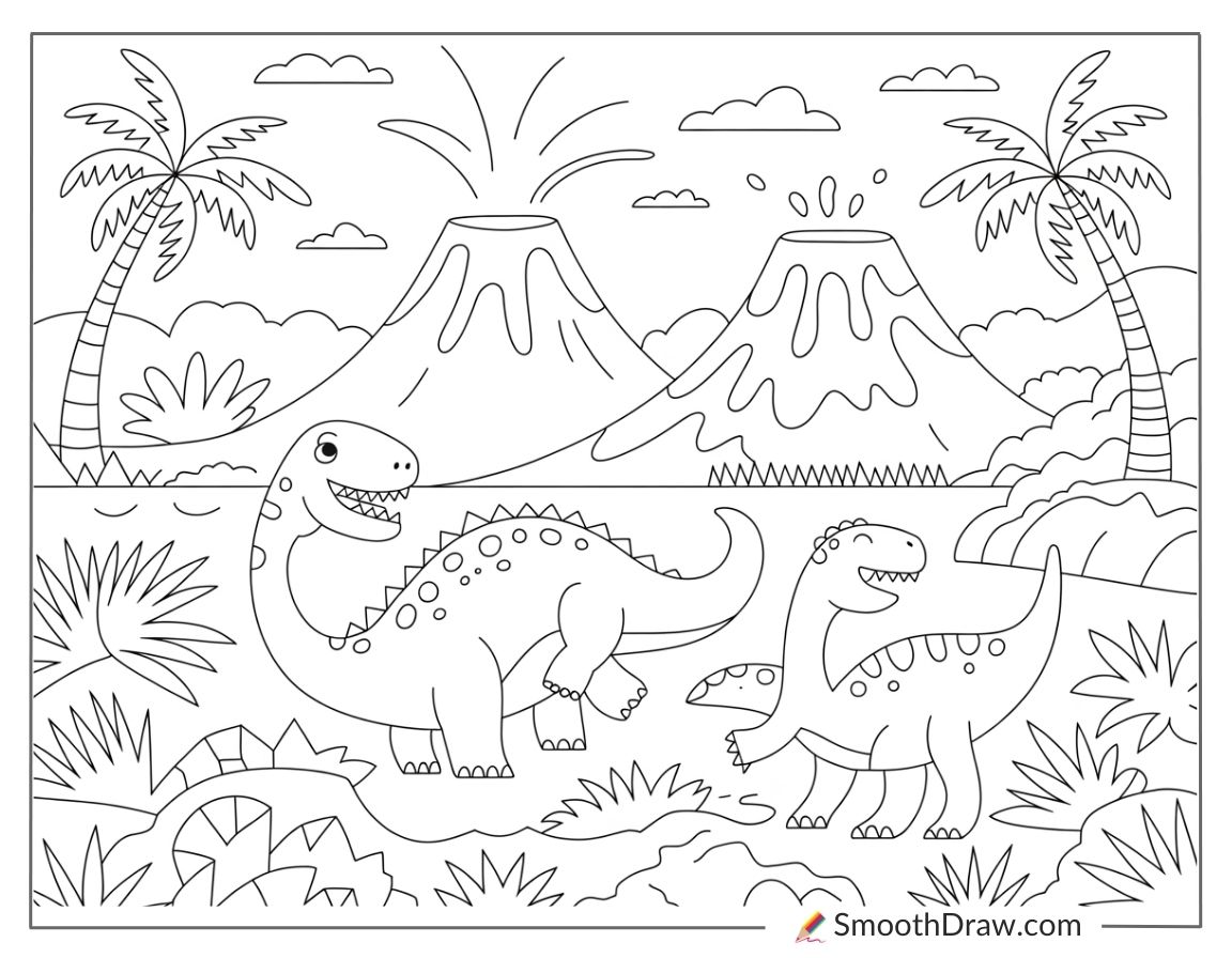 dinosaur landscape