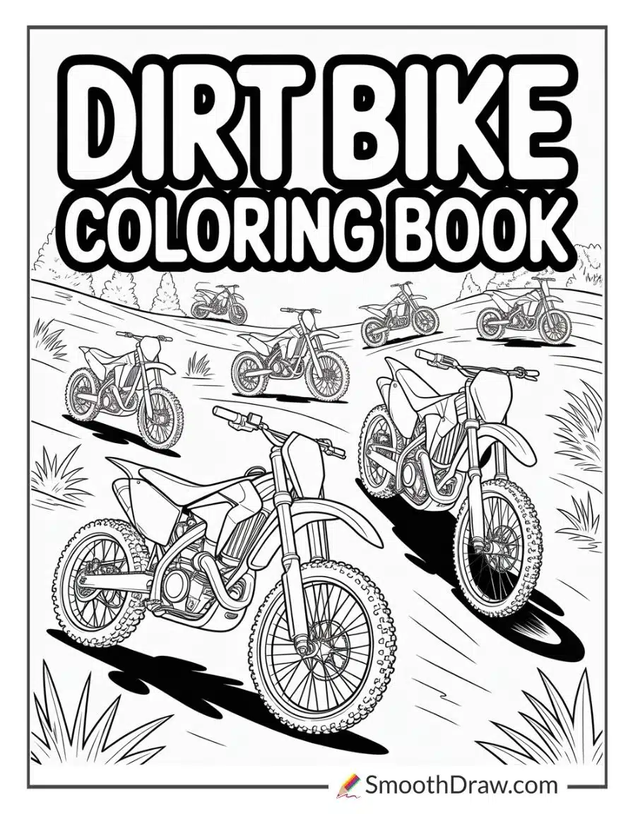 dirt bike coloring book