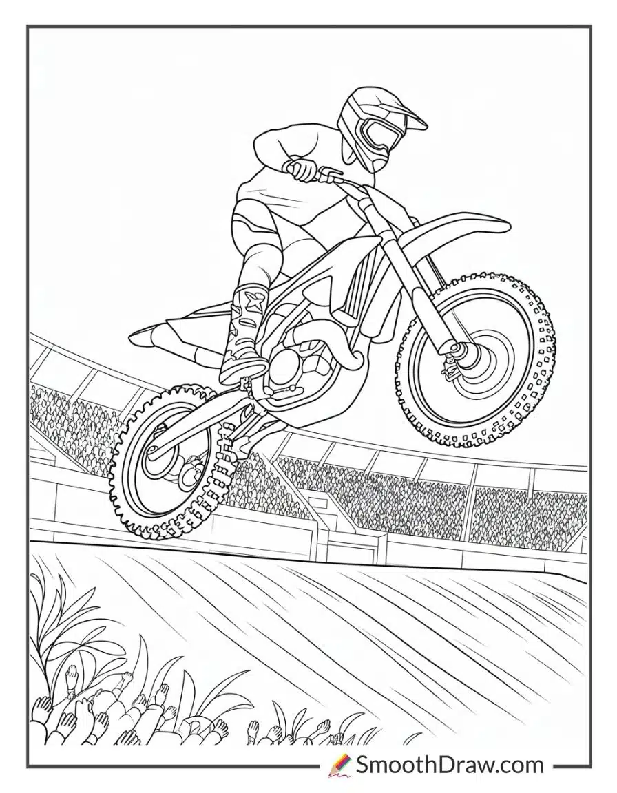 dirt bike coloring page