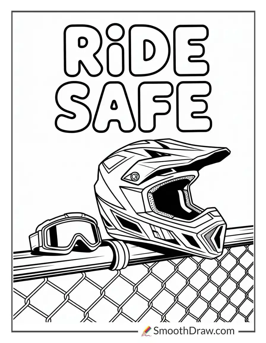 dirt bike helmet coloring pages