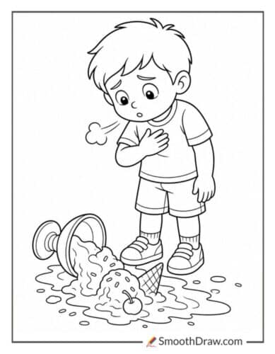 Disappointment After Dropped Dessert
