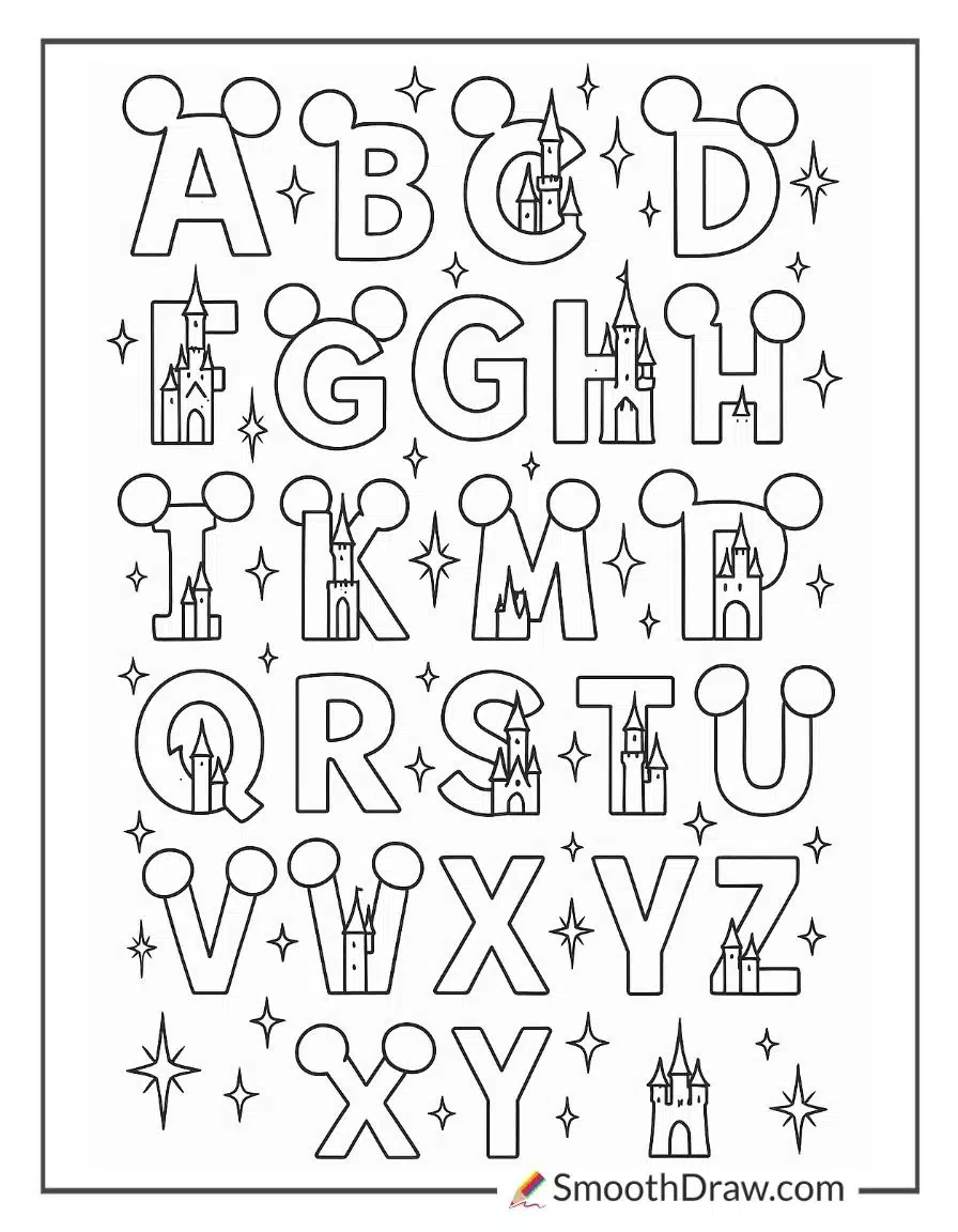 Disney Abc Coloring Pages