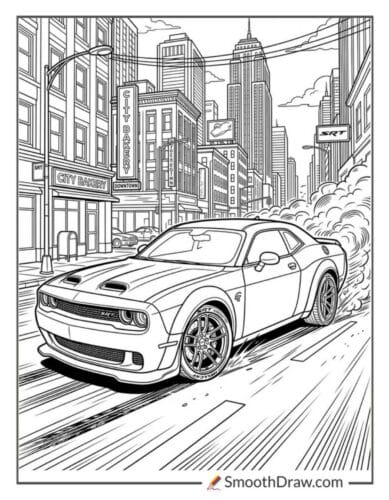 Dodge Srt Hellcat Coloring Pages