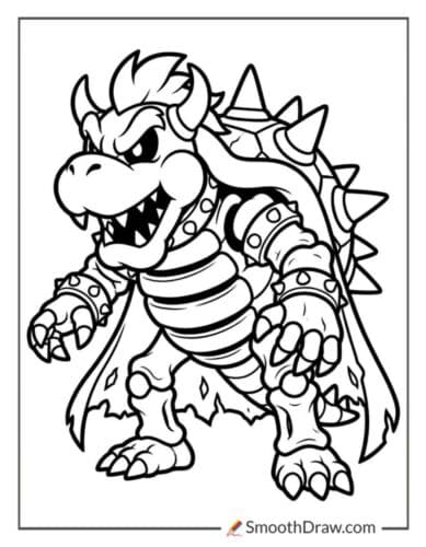 Dry Bowser Coloring Page