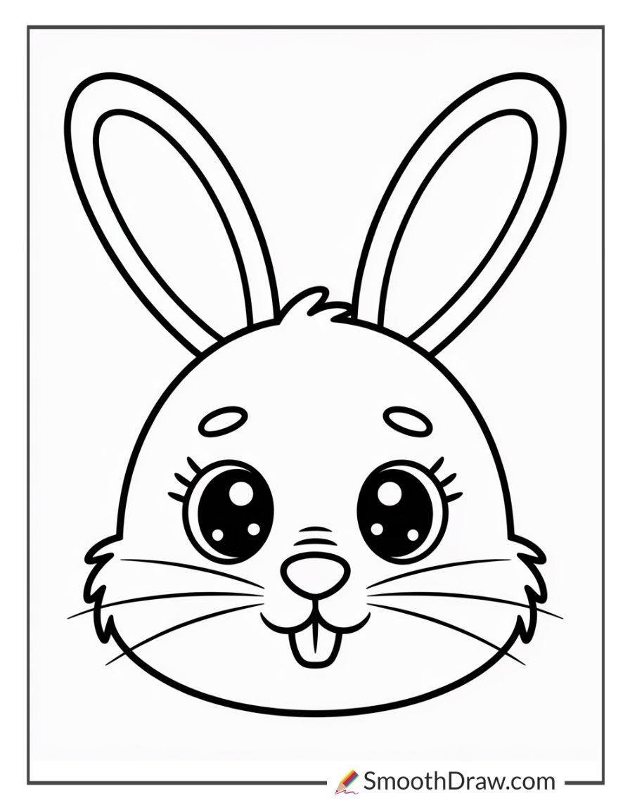 Easter Bunny Face Coloring Pages