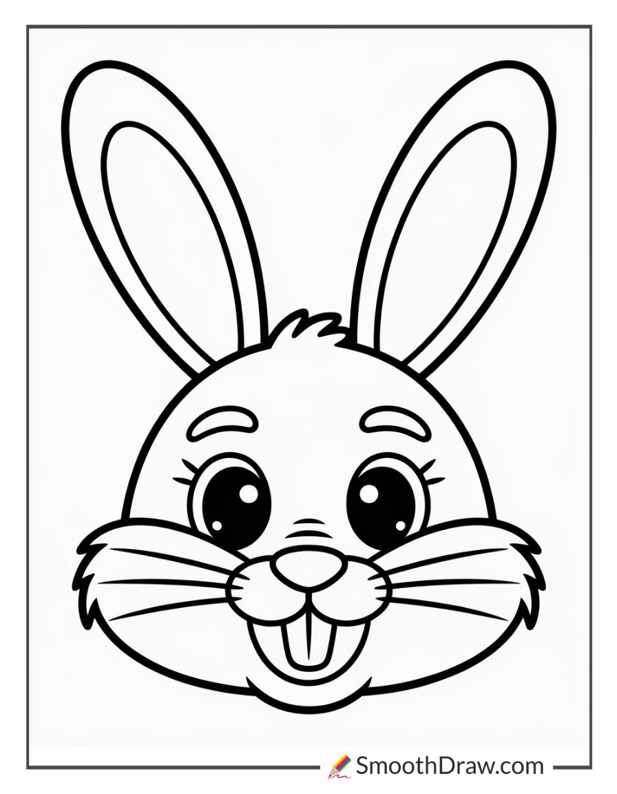 Easter Bunny Mask Coloring Pages