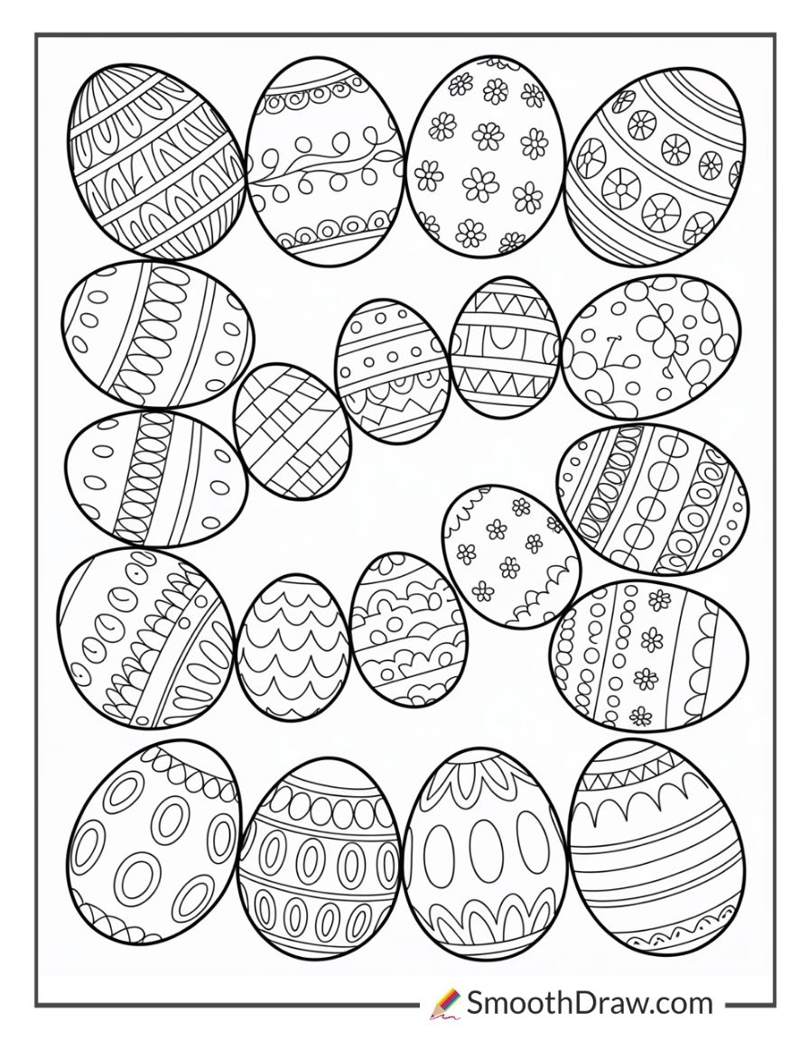 Easter Egg Coloring Pages For Adults