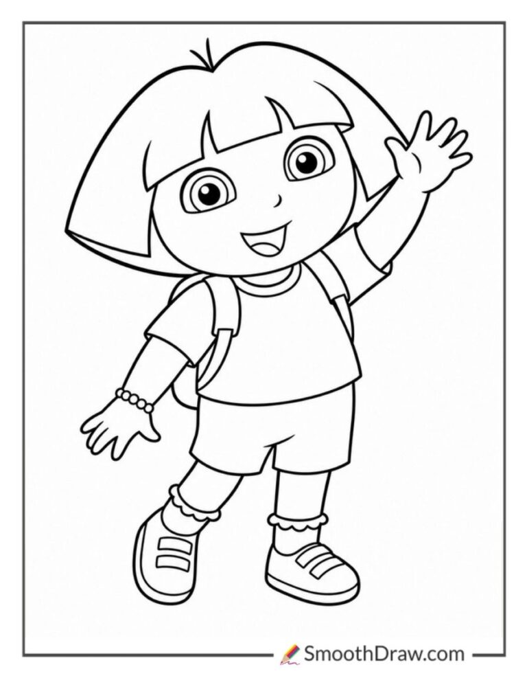 Dora Without Color 51 Dora The Explorer Coloring Pages (Free Printables)