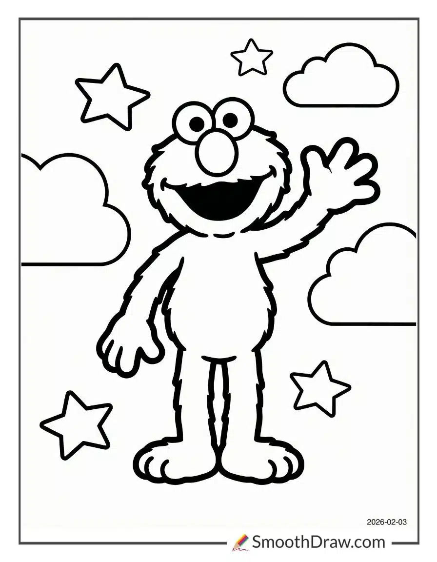 easy elmo coloring pages