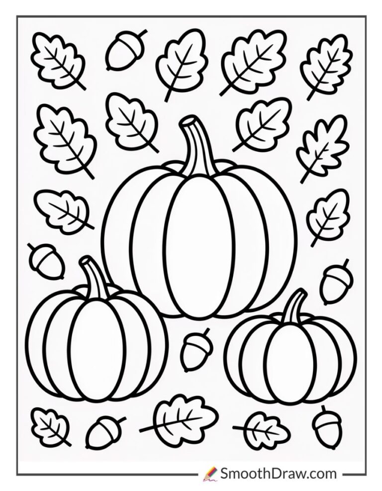 60 Fall Coloring Pages (Free Autumn Printables)