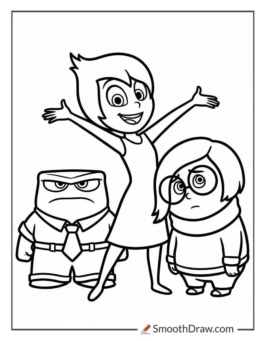 Easy Inside Out Coloring Pages