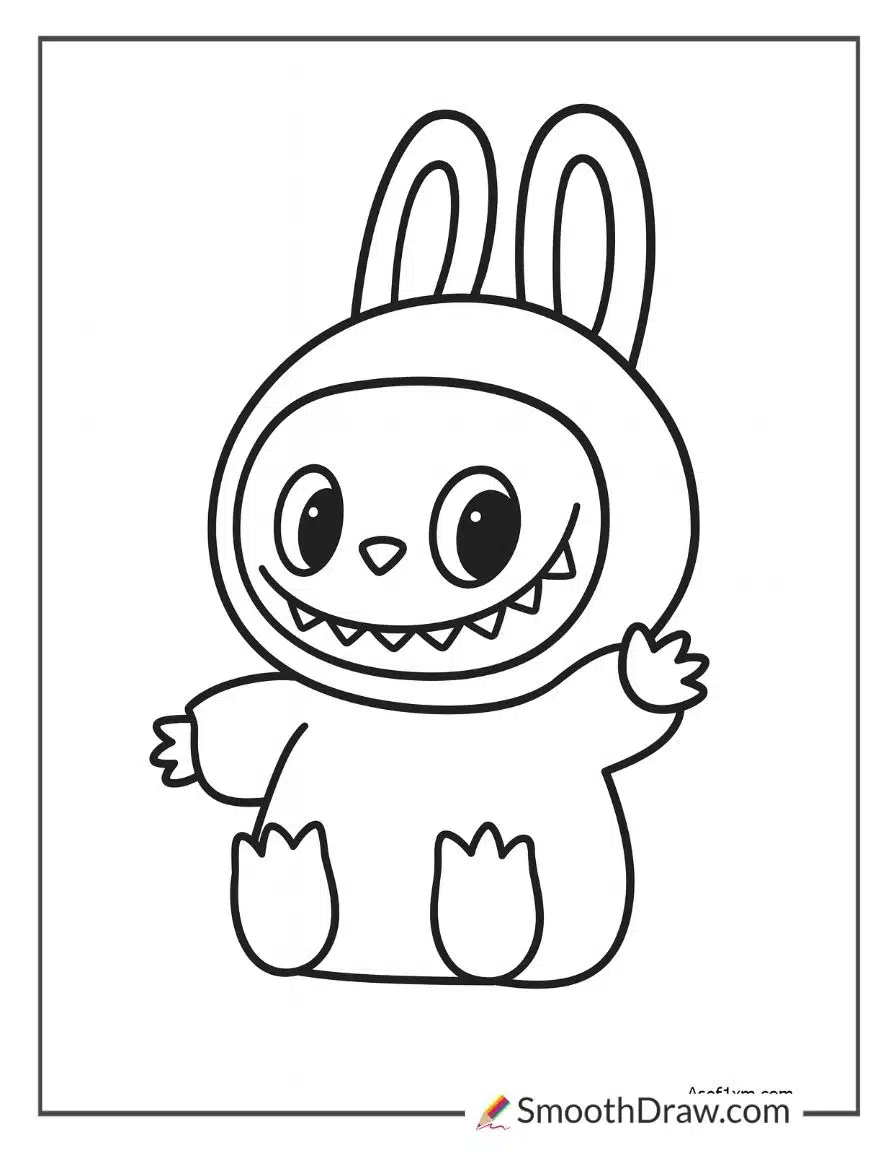 easy labubu coloring pages